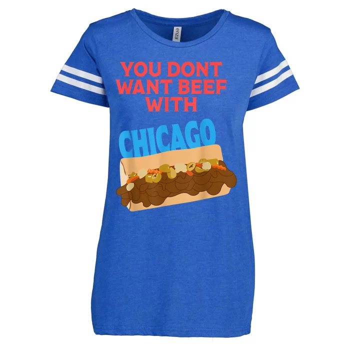 You Don't Want Beef With Chicago Funny Italian Beef Pride Enza Ladies Jersey Football T-Shirt