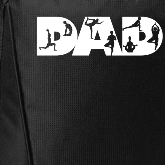 Yoga Dad Yogi Silhouette Daddy Fathers Day Namaste Gift City Backpack