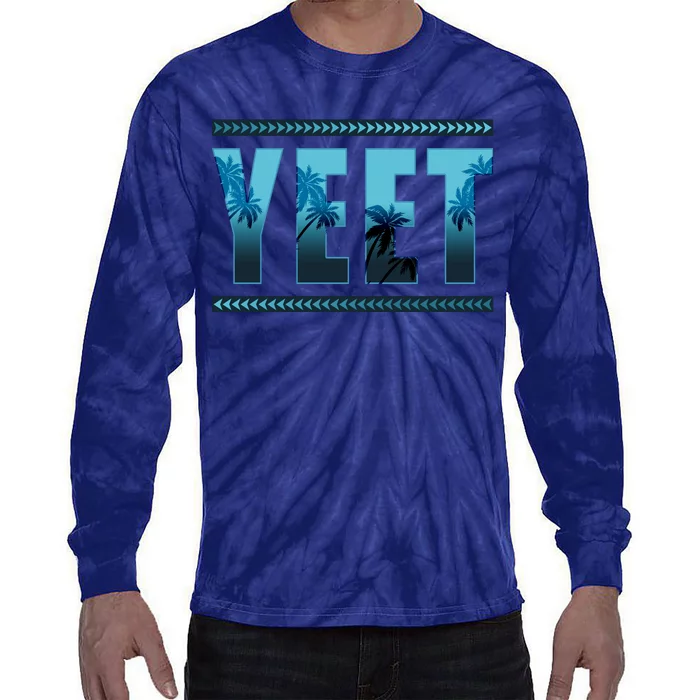 Yeet Design Tie-Dye Long Sleeve Shirt