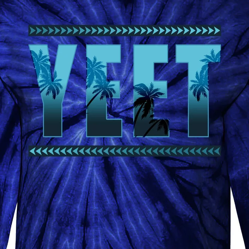 Yeet Design Tie-Dye Long Sleeve Shirt