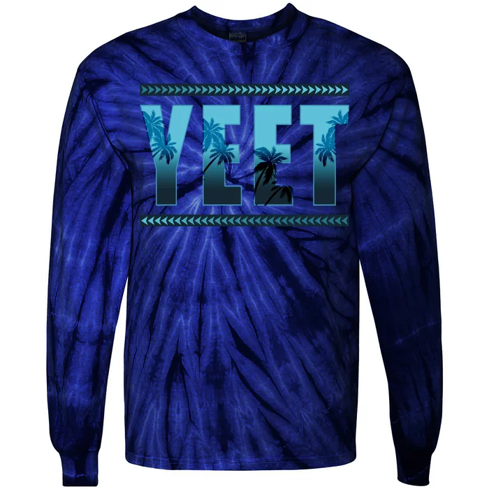 Yeet Design Tie-Dye Long Sleeve Shirt