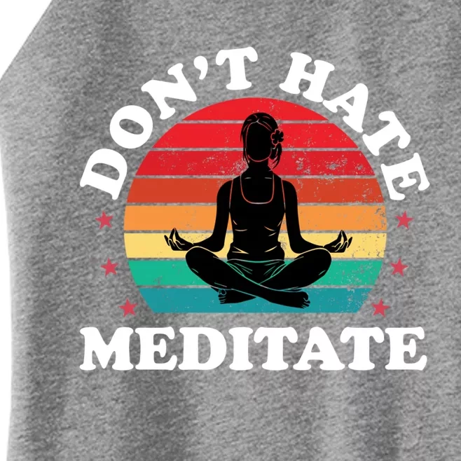 Yoga Day Zen Buddhism Meditation Instructor Meditate Cute Gift Women’s Perfect Tri Rocker Tank