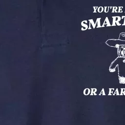 Youre Either A Smart Fella Or A Fart Smella Funny Softstyle Adult Sport Polo