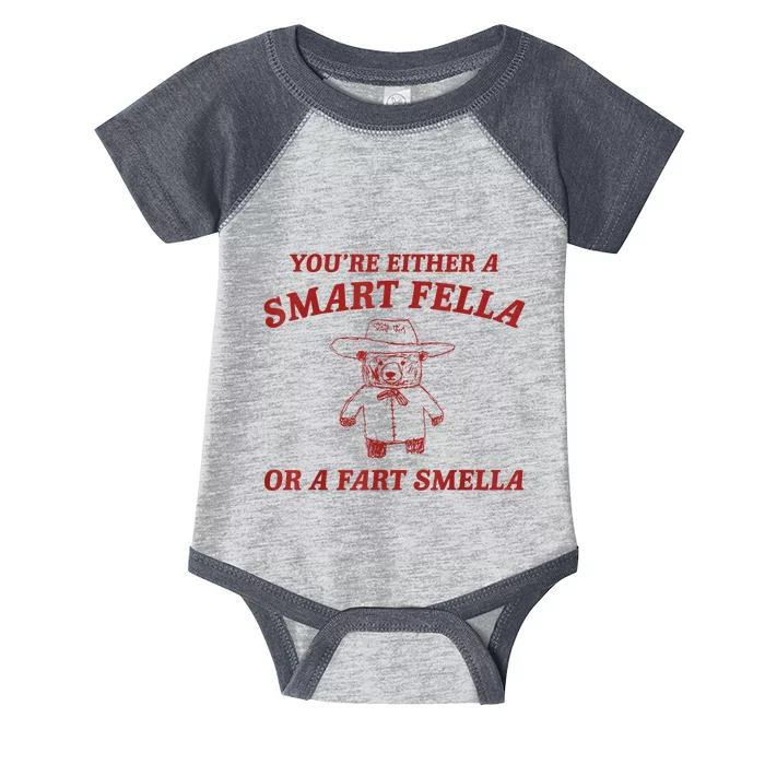 You’Re Either A Smart Fella Or A Fart Smella Infant Baby Jersey Bodysuit