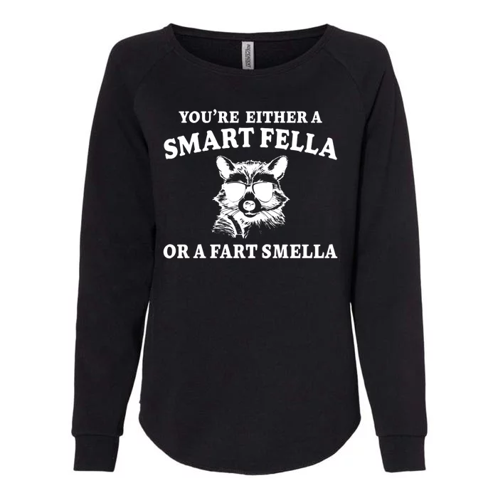 Youre Either A Smart Fella Or A Fart Smella Funny Womens California Wash Sweatshirt