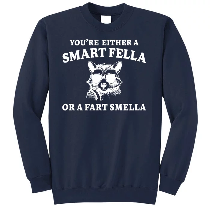 Youre Either A Smart Fella Or A Fart Smella Funny Tall Sweatshirt