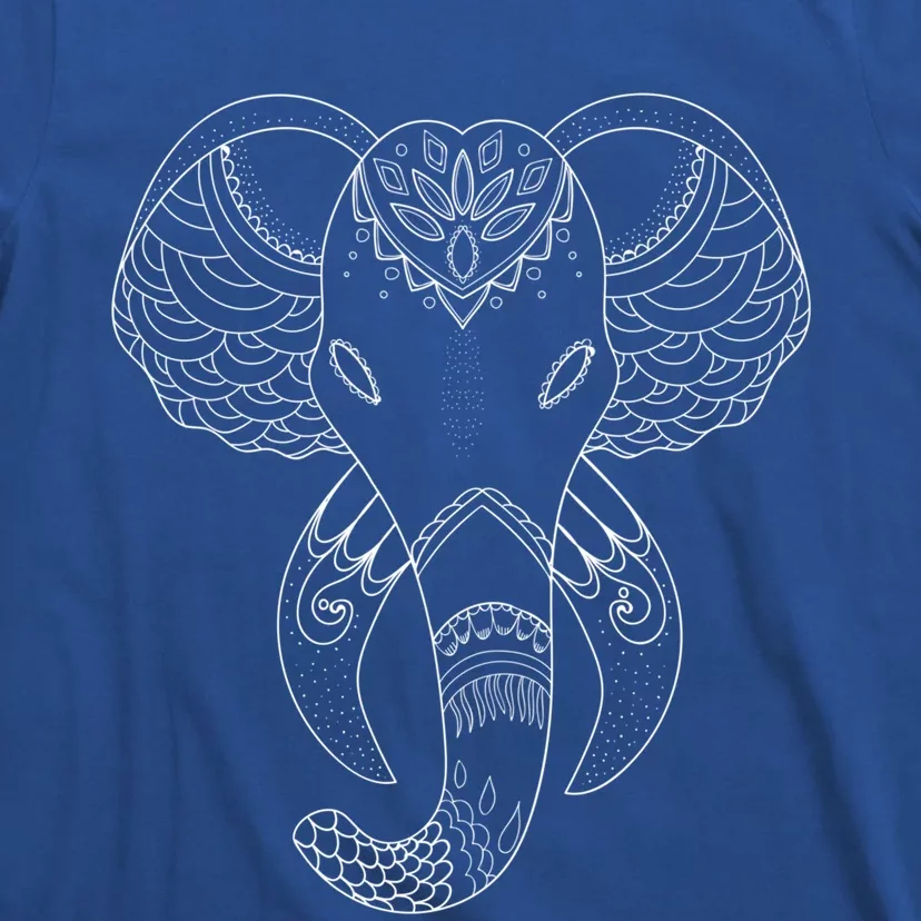 Yoga Elephant Aesthetic Ornate Stylized Art Gift T-Shirt