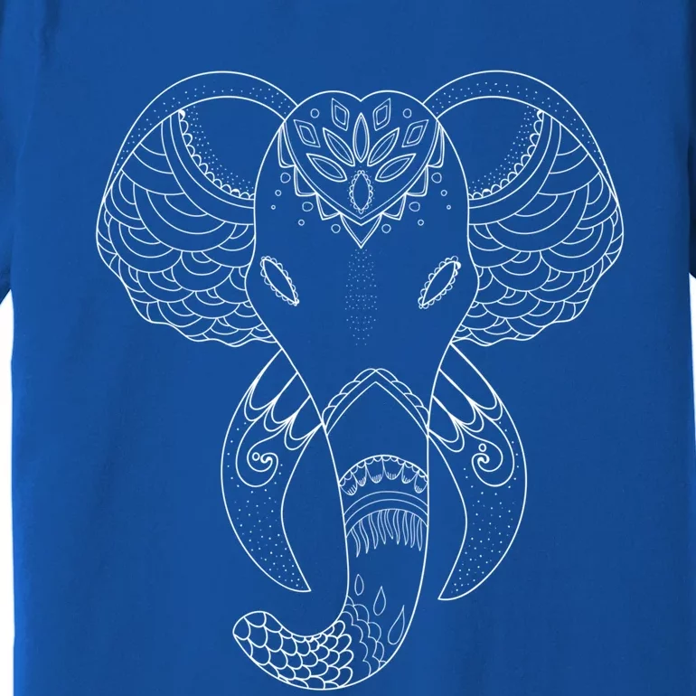 Yoga Elephant Aesthetic Ornate Stylized Art Gift Premium T-Shirt