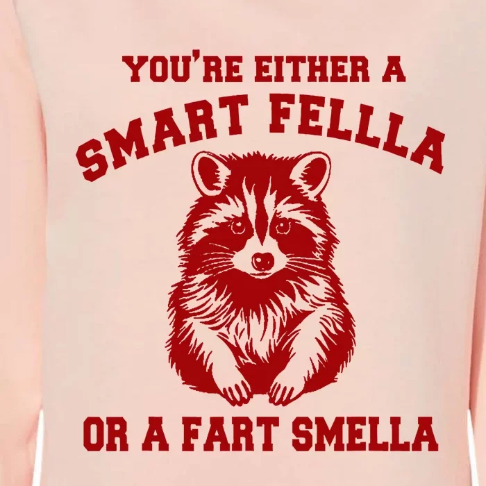 YouRe Either A Smart Fella Or A Fart Smella Womens California Wash Sweatshirt