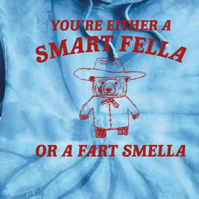 YouRe Either A Smart Fella Or A Fart Smella Tie Dye Hoodie