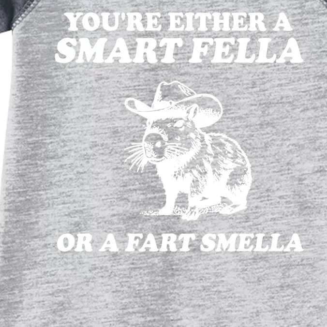 Youre Either A Smart Fella Or A Fart Smella Funny Infant Baby Jersey Bodysuit