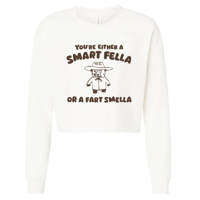 YouRe Either A Smart Fella Or A Fart Smella Cropped Pullover Crew