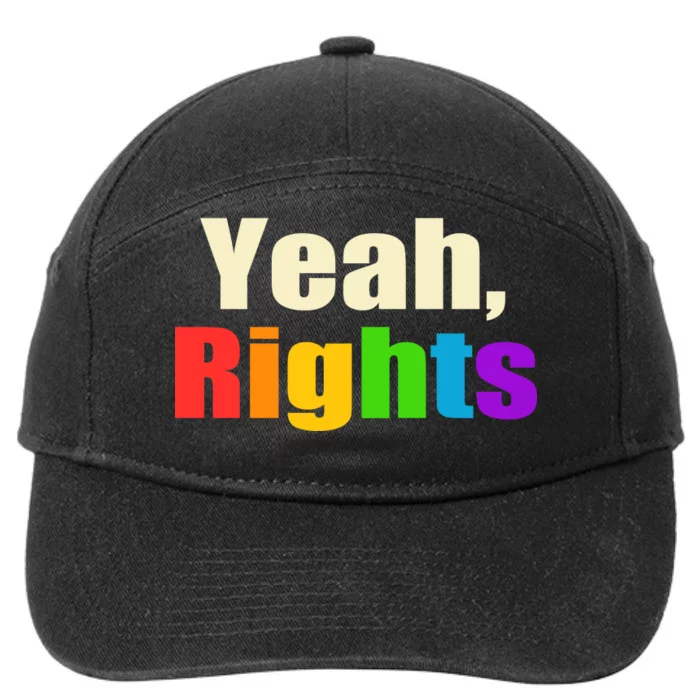 Yeah Rights Rainbow Pride 7-Panel Snapback Hat