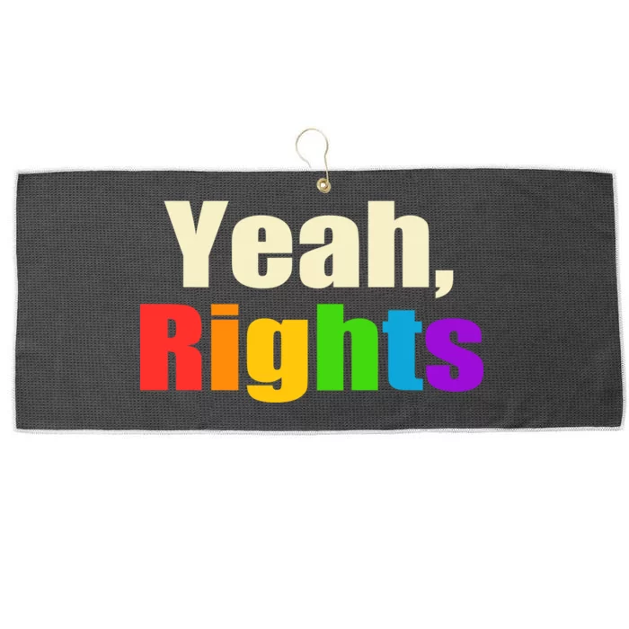 Yeah Rights Rainbow Pride Large Microfiber Waffle Golf Towel