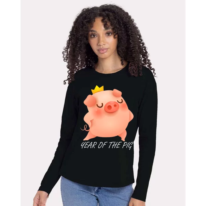 Year Of The Pig Chinese Zodiac Womens Cotton Relaxed Long Sleeve T-Shirt