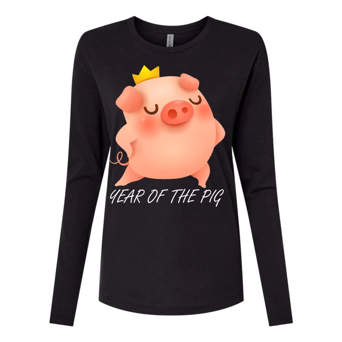 Year Of The Pig Chinese Zodiac Womens Cotton Relaxed Long Sleeve T-Shirt