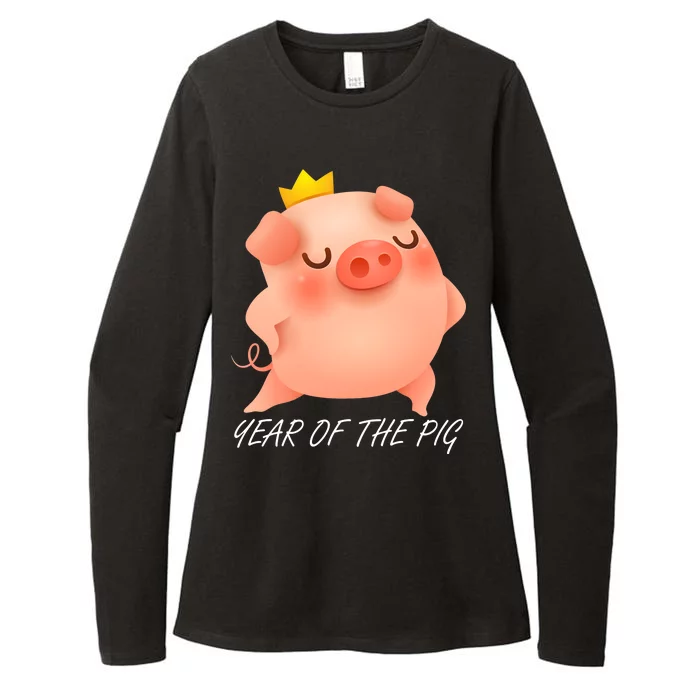 Year Of The Pig Chinese Zodiac Womens CVC Long Sleeve Shirt