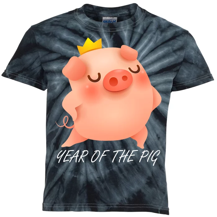 Year Of The Pig Chinese Zodiac Kids Tie-Dye T-Shirt