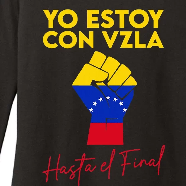 Yo Estoy Con Venezuela Hasta El Final Venezuela Libre Fist Womens CVC Long Sleeve Shirt