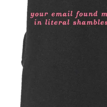 Your Email Found Me In Literal Shambles Funny Joke Doggie 3-End Fleece Hoodie