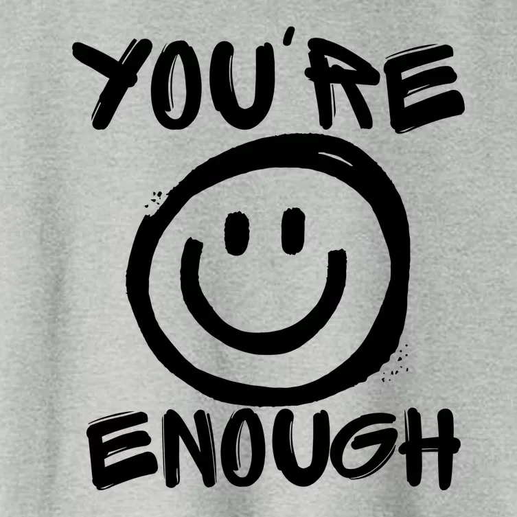 You're Enough Happy Smiley Face Women's Crop Top Tee