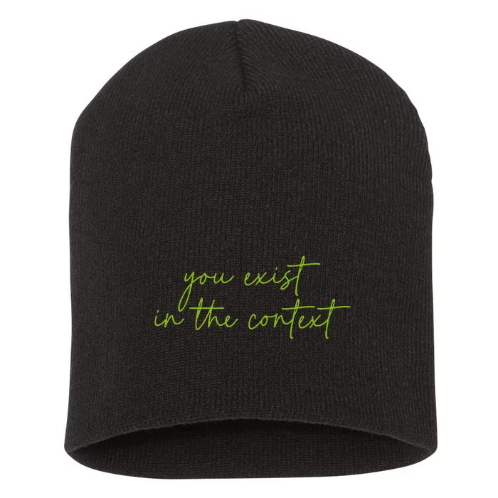 You Exist In The Context Kamala Design Coconut Brat Short Acrylic Beanie