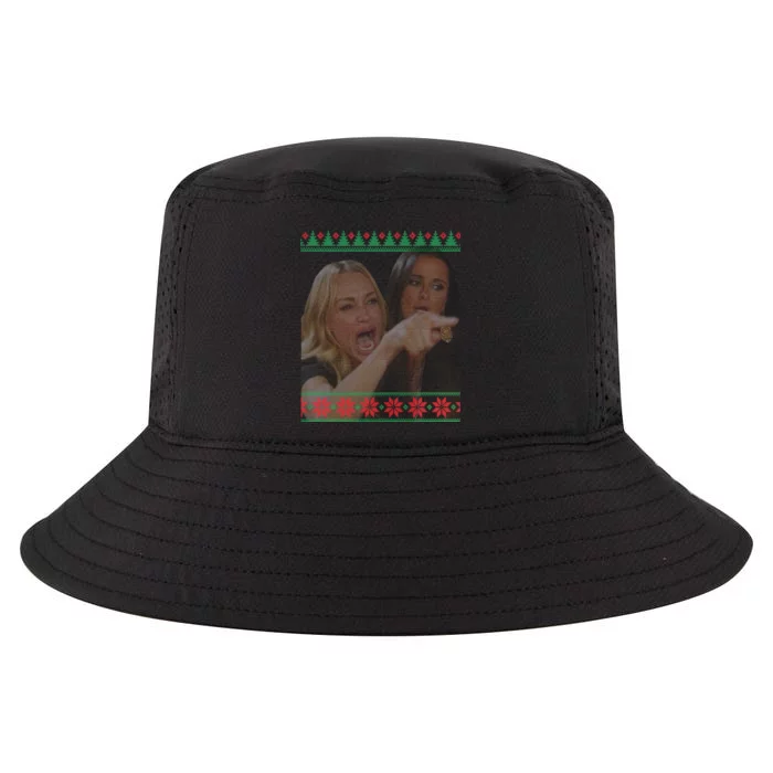 Yelling At Cat Meme Funny Ugly Christmas Cool Comfort Performance Bucket Hat