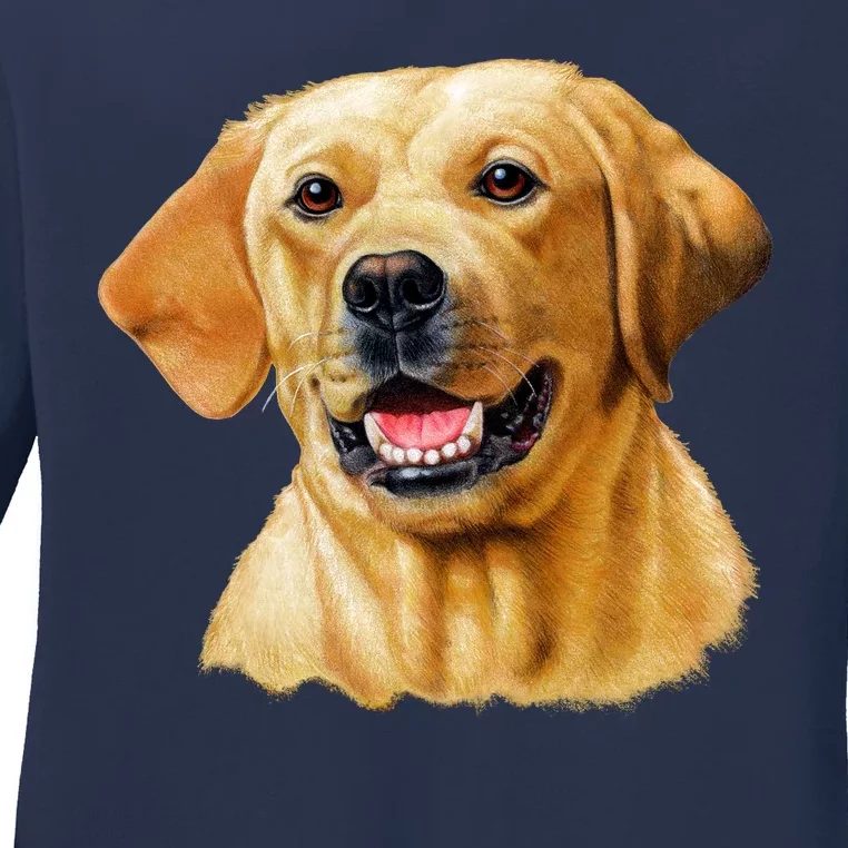 Yellow Lab Ladies Long Sleeve Shirt