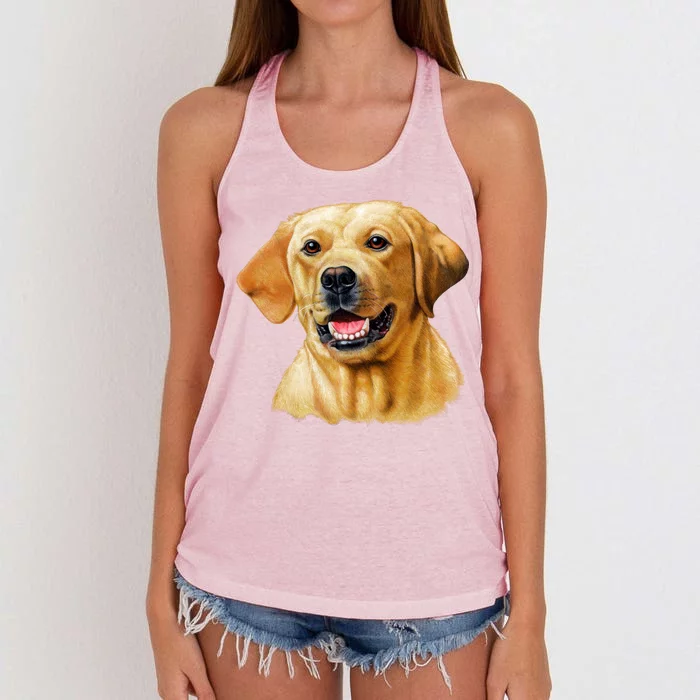 Yellow Lab Women's Knotted Racerback Tank