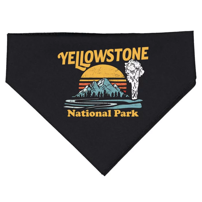 Yellow Stone Park Retro USA-Made Doggie Bandana