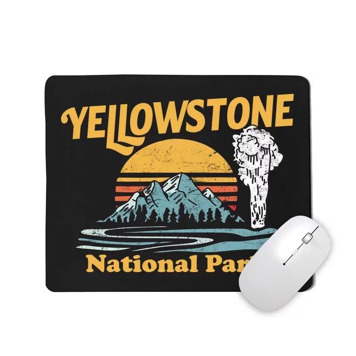 Yellow Stone Park Retro Mousepad