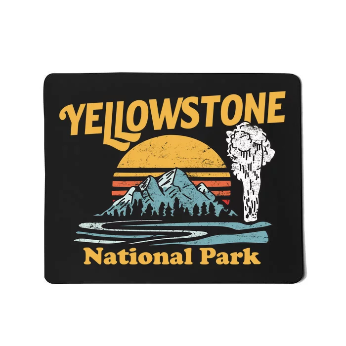 Yellow Stone Park Retro Mousepad