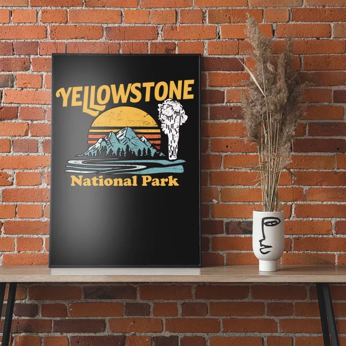 Yellow Stone Park Retro Poster