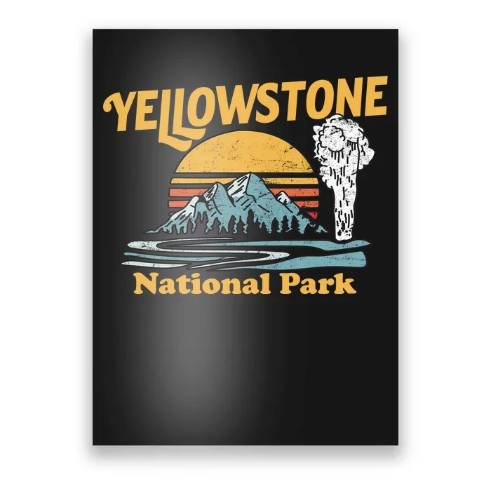 Yellow Stone Park Retro Poster