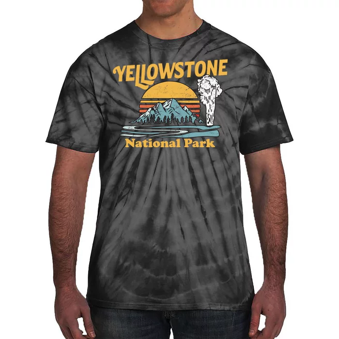 Yellow Stone Park Retro Tie-Dye T-Shirt