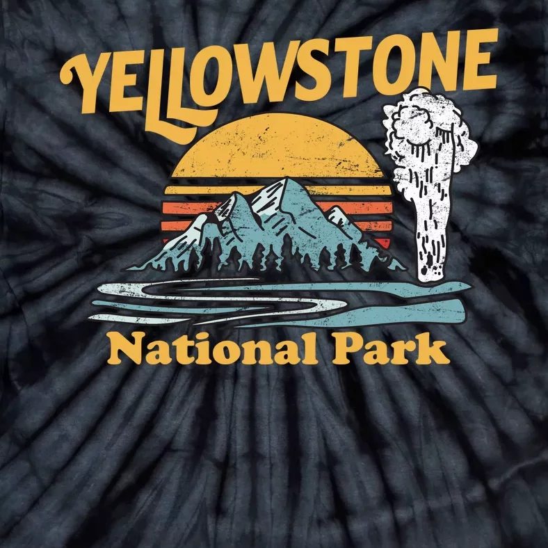 Yellow Stone Park Retro Tie-Dye T-Shirt