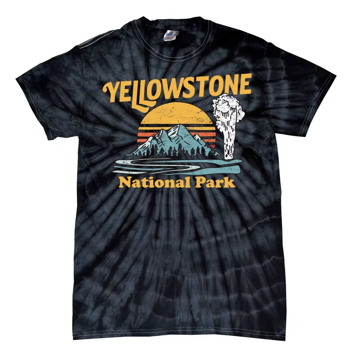 Yellow Stone Park Retro Tie-Dye T-Shirt