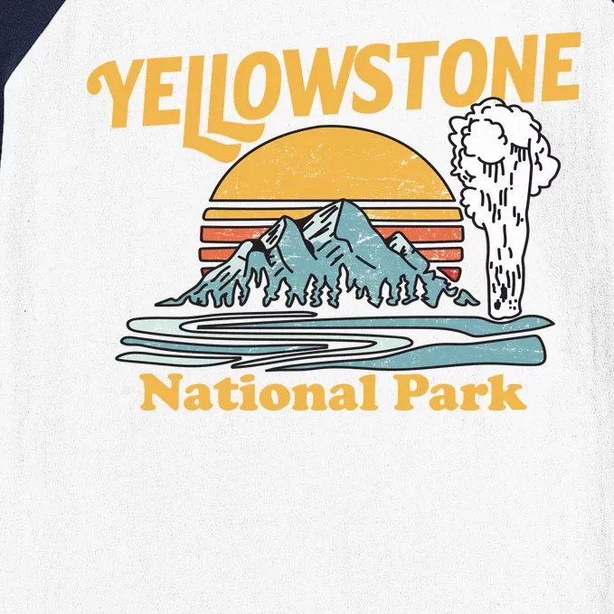 Yellow Stone Park Retro Baseball Sleeve Shirt