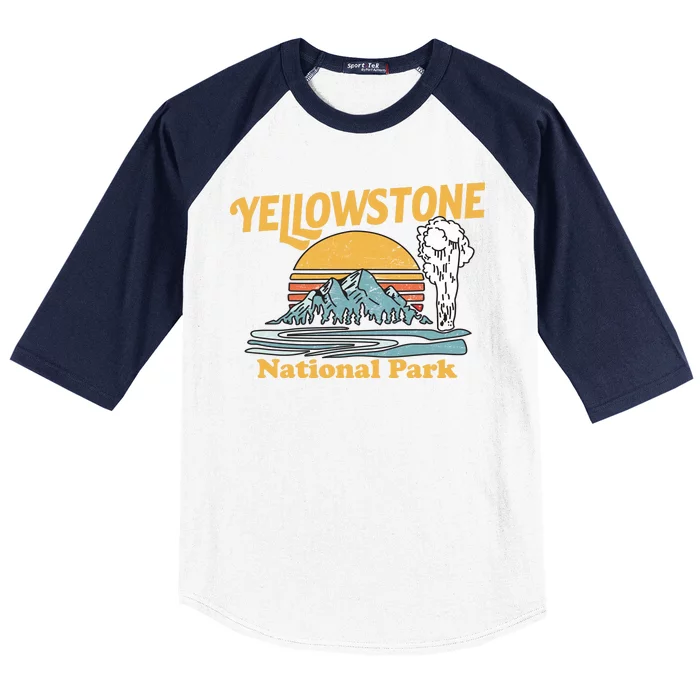 Yellow Stone Park Retro Baseball Sleeve Shirt