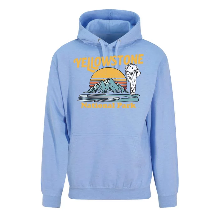 Yellow Stone Park Retro Unisex Surf Hoodie