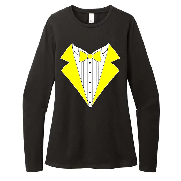 Yellow Tuxedo Tux Wedding Womens CVC Long Sleeve Shirt