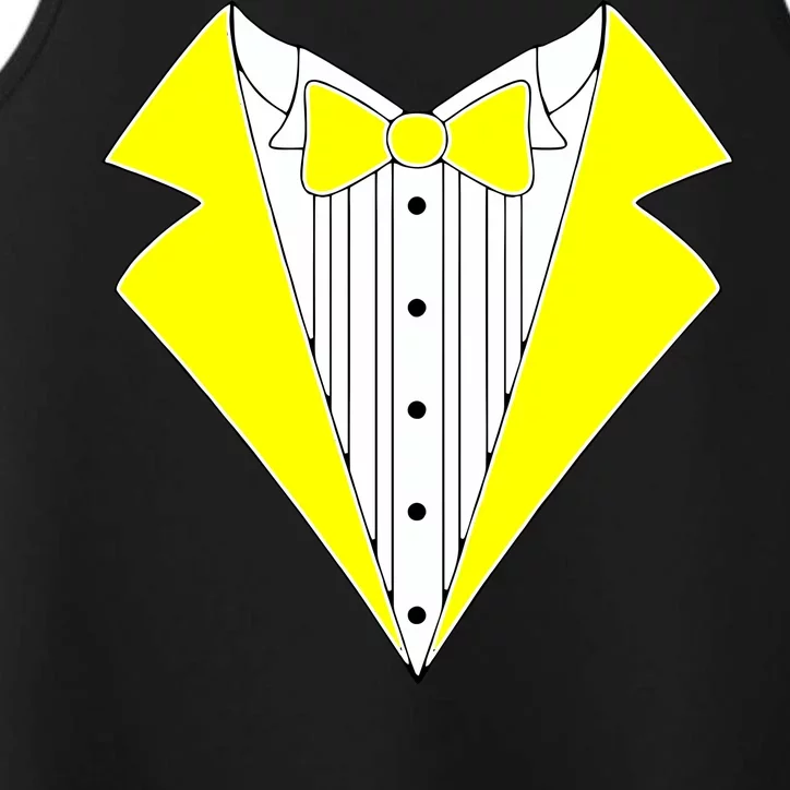 Yellow Tuxedo Tux Wedding Performance Tank