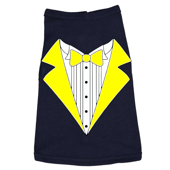 Yellow Tuxedo Tux Wedding Doggie Tank