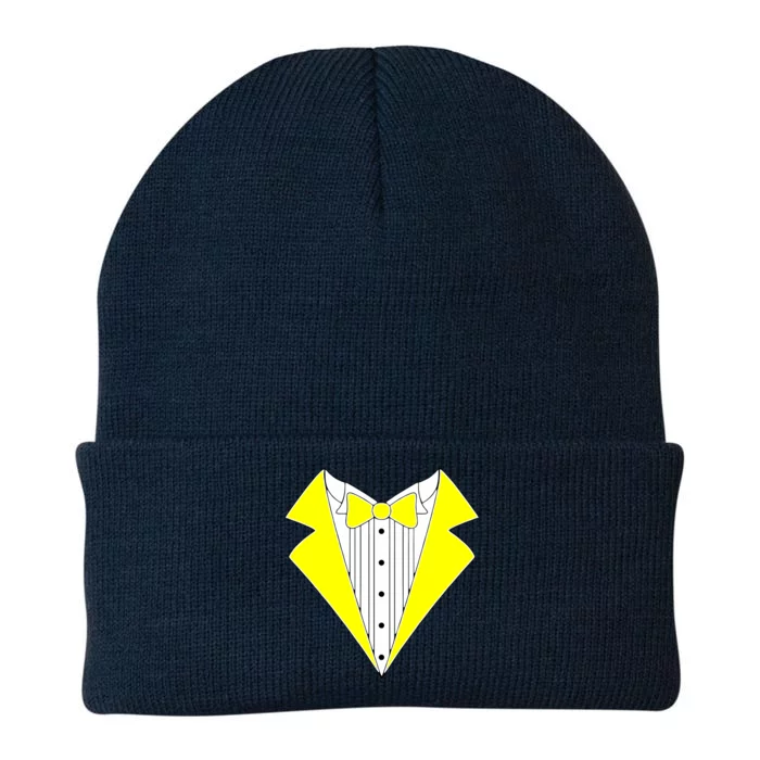 Yellow Tuxedo Tux Wedding Knit Cap Winter Beanie