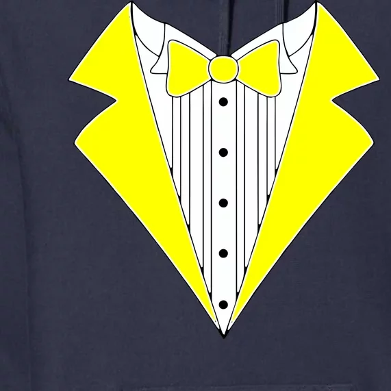 Yellow Tuxedo Tux Wedding Premium Hoodie