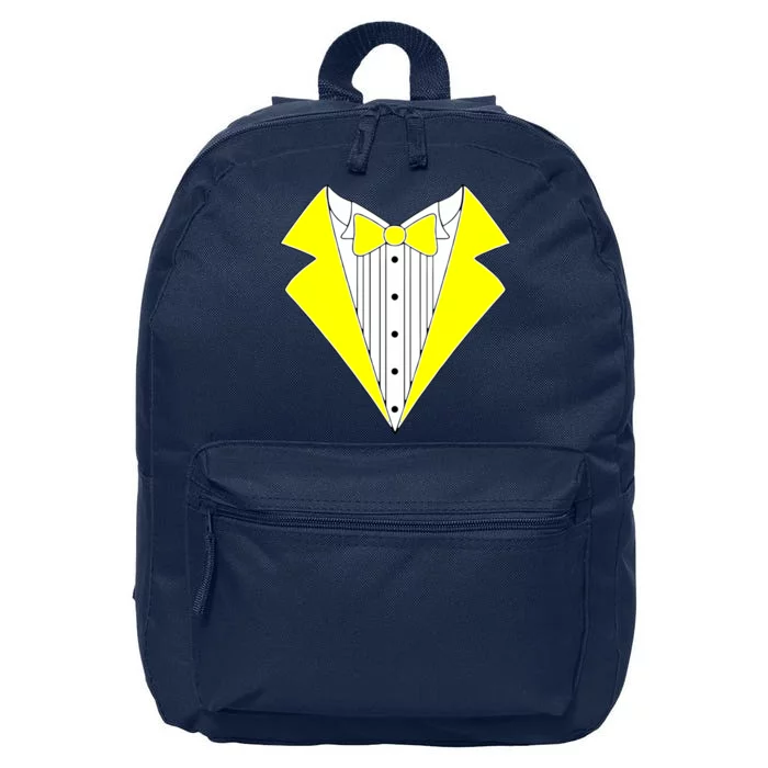 Yellow Tuxedo Tux Wedding 16 in Basic Backpack