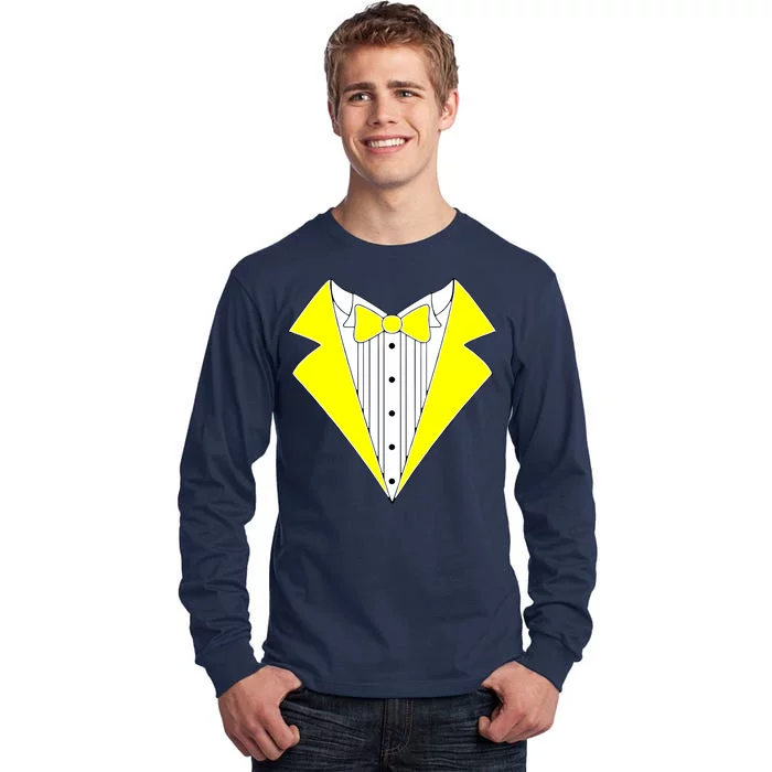 Yellow Tuxedo Tux Wedding Tall Long Sleeve T-Shirt