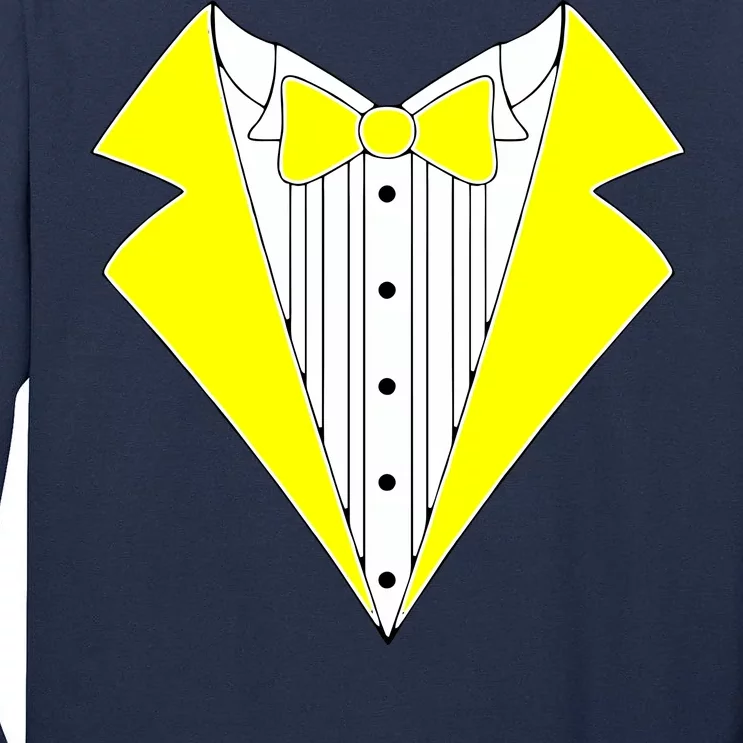 Yellow Tuxedo Tux Wedding Tall Long Sleeve T-Shirt