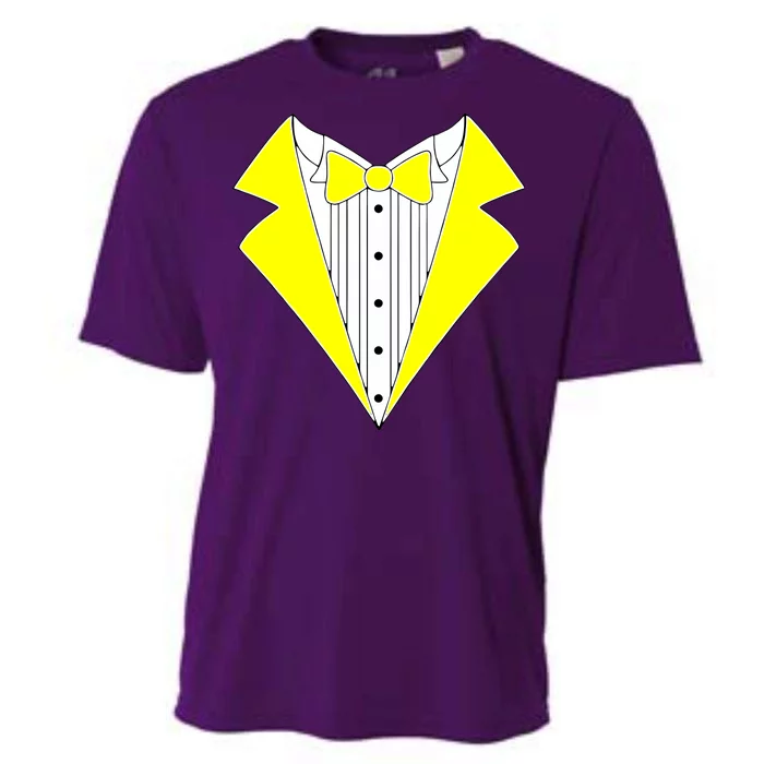 Yellow Tuxedo Tux Wedding Cooling Performance Crew T-Shirt