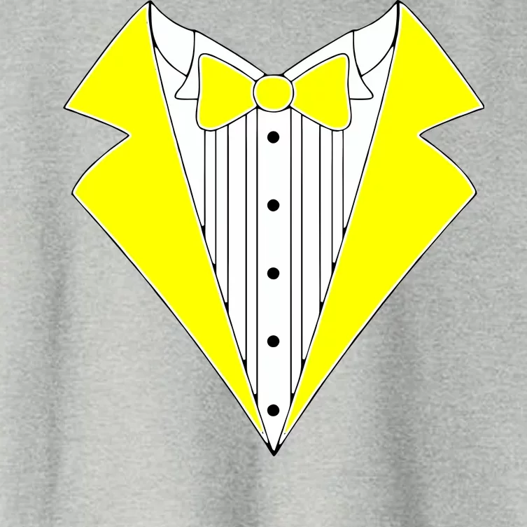 Yellow Tuxedo Tux Wedding Women's Crop Top Tee